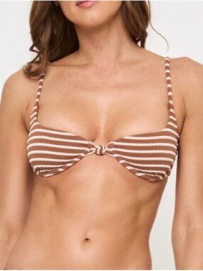 LSPACE Tulip Bikini Top in Brown Sugar size Small NWOT